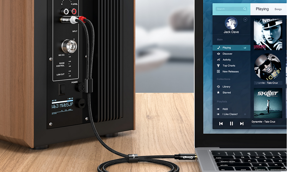 Chinch (RCA) auf 3,5mm Jackstecker HiFi Audio Kabel