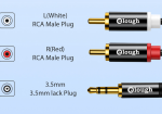 Chinch (RCA) auf 3,5mm Jackstecker HiFi Audio Kabel