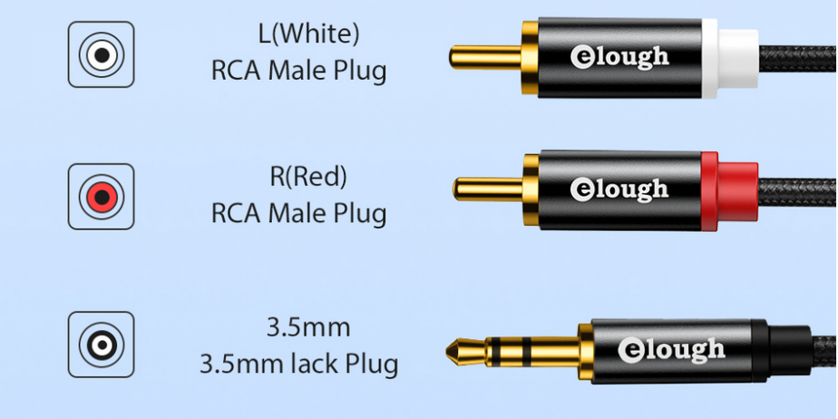 Chinch (RCA) auf 3,5mm Jackstecker HiFi Audio Kabel