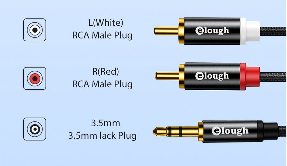 Chinch (RCA) auf 3,5mm Jackstecker HiFi Audio Kabel