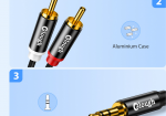 Chinch (RCA) auf 3,5mm Jackstecker HiFi Audio Kabel