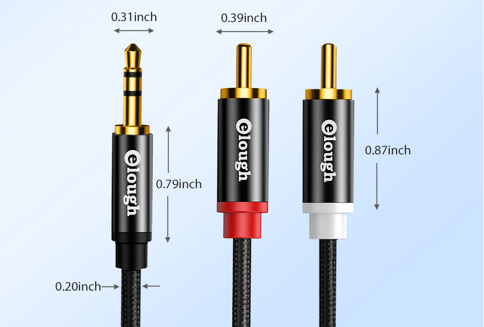 Chinch (RCA) auf 3,5mm Jackstecker HiFi Audio Kabel