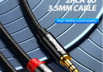 Chinch (RCA) auf 3,5mm Jackstecker HiFi Audio Kabel