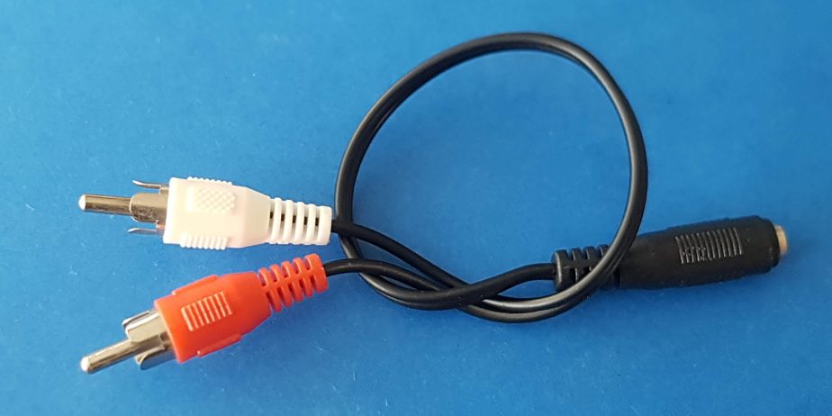 3,5mm Jackkupplung auf 2x Chinch (RCA) Stecker Kabel 30cm