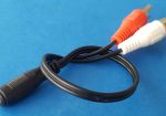 3,5mm Jackkupplung auf 2x Chinch (RCA) Stecker Kabel 30cm