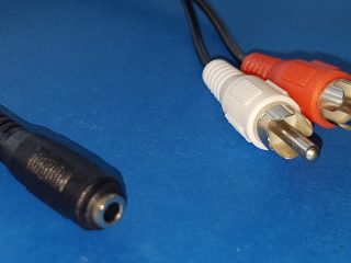 3,5mm Jackkupplung auf 2x Chinch (RCA) Stecker Kabel 30cm