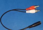 3,5mm Jackkupplung auf 2x Chinch (RCA) Stecker Kabel 30cm