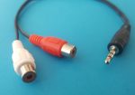 3,5mm Jackstecker auf 2x Chinch (RCA) Buchsen Kabel 30cm