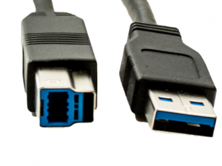 USB 3 Typ A zu USB Typ B (USB 3; blau) (Gerätestecker) ca. 1.8m