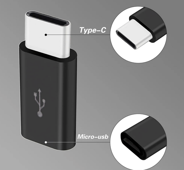 Micro USB Kupplung zu Typ C Stecker (Adapter)
