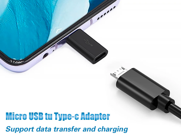 Micro USB Kupplung zu Typ C Stecker (Adapter)