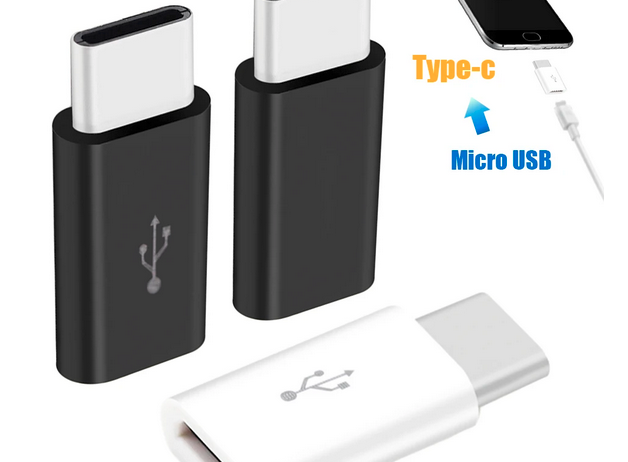 Micro USB Kupplung zu Typ C Stecker (Adapter)