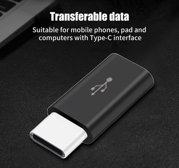 Micro USB Kupplung zu Typ C Stecker (Adapter)